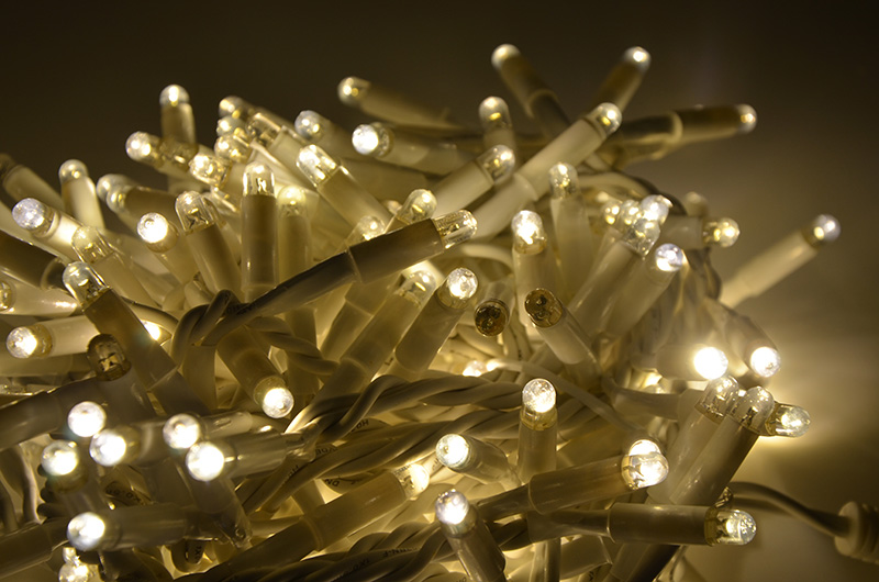 Světelný řetěz LEDCPLR-240-teplá bílá/bk 6m, 240 LED