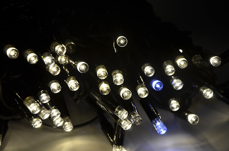 Světelný řetěz LEDPLR-F-120-20M teplá bílá+bílá/čk 20m, 120 LED