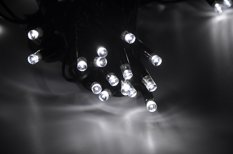 Světelný řetěz LEDPLR-F-120-20M bílá+bílá/čk 20m, 120 LED