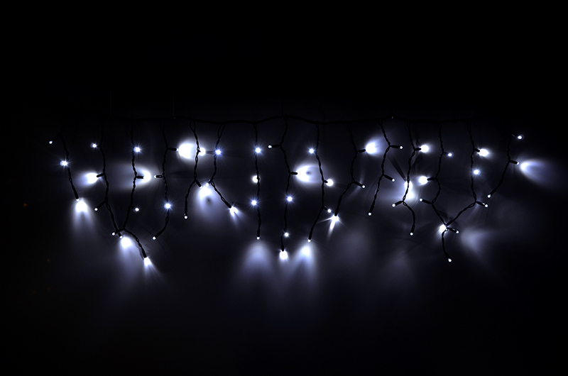 Světelný rampouch LEDICLR-114 bílá/čk 0,5m, 114 LED