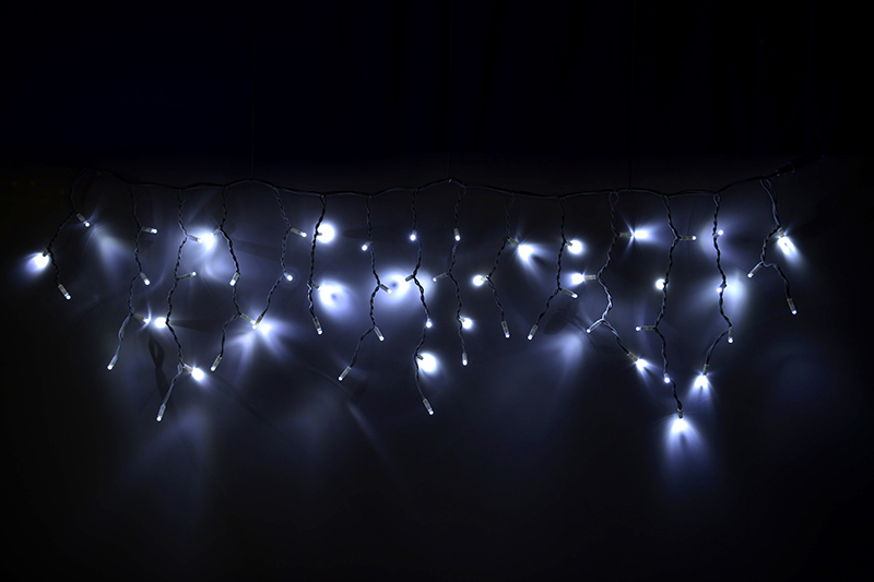 Světelný rampouch LED-RPLR-114 bílá/bk 0,5m, 114 LED