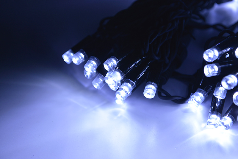 Světelný řetěz LED-PLR-M-50-bílá/čk 10m, 50 Mega LED 8mm