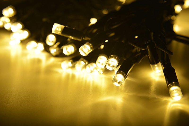 Světelný řetěz LED-PLR-M-50-teplá bílá/čk 10m, 50 Mega LED 8mm