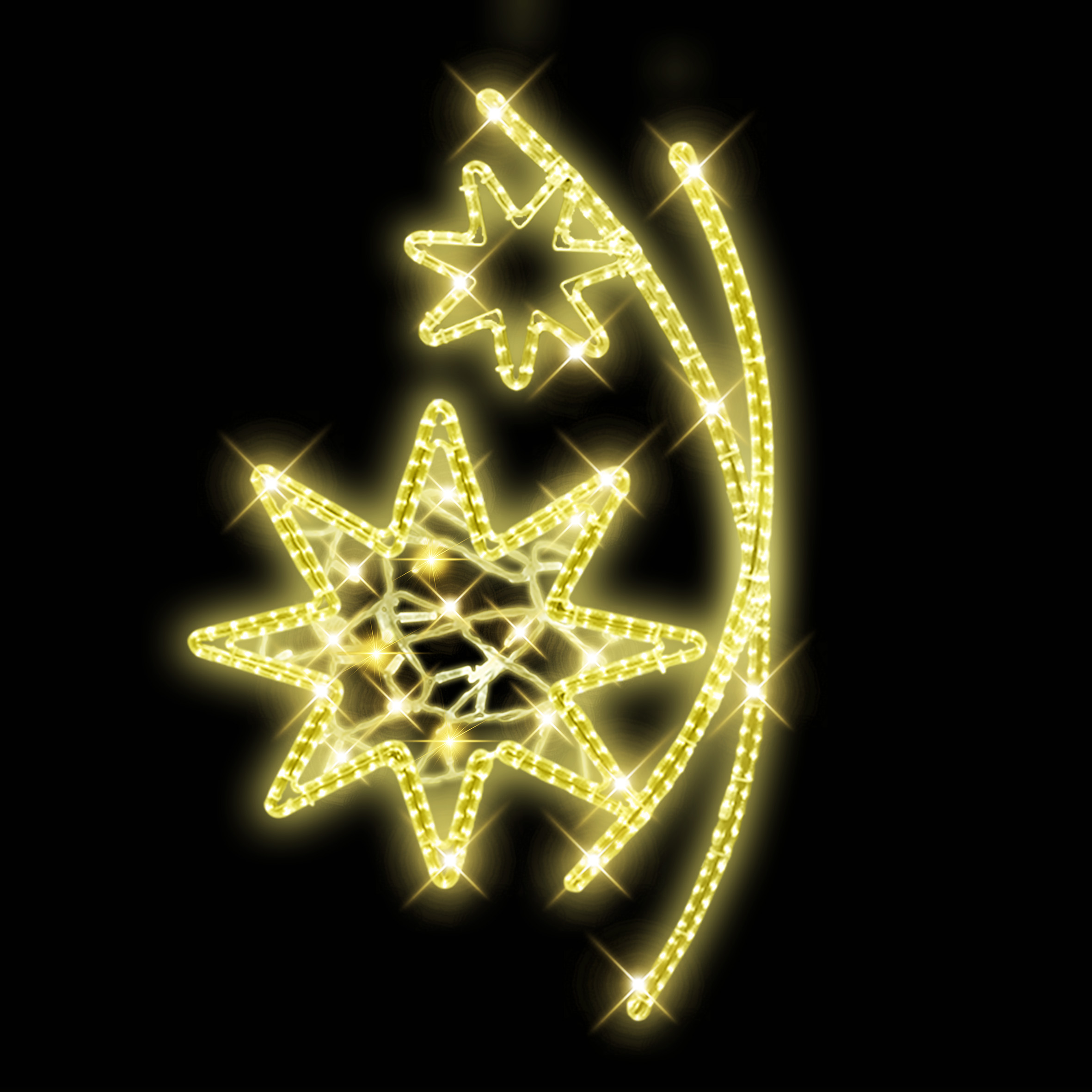 Světelný dekor Hvězdy v oblouku malé LED 1173 - 133 x 81 cm