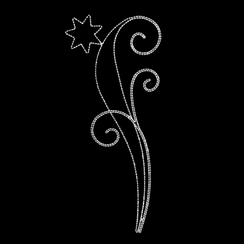 Světelný Kroucený dekor do špičky velký LED 1231 - 266 x 117 cm