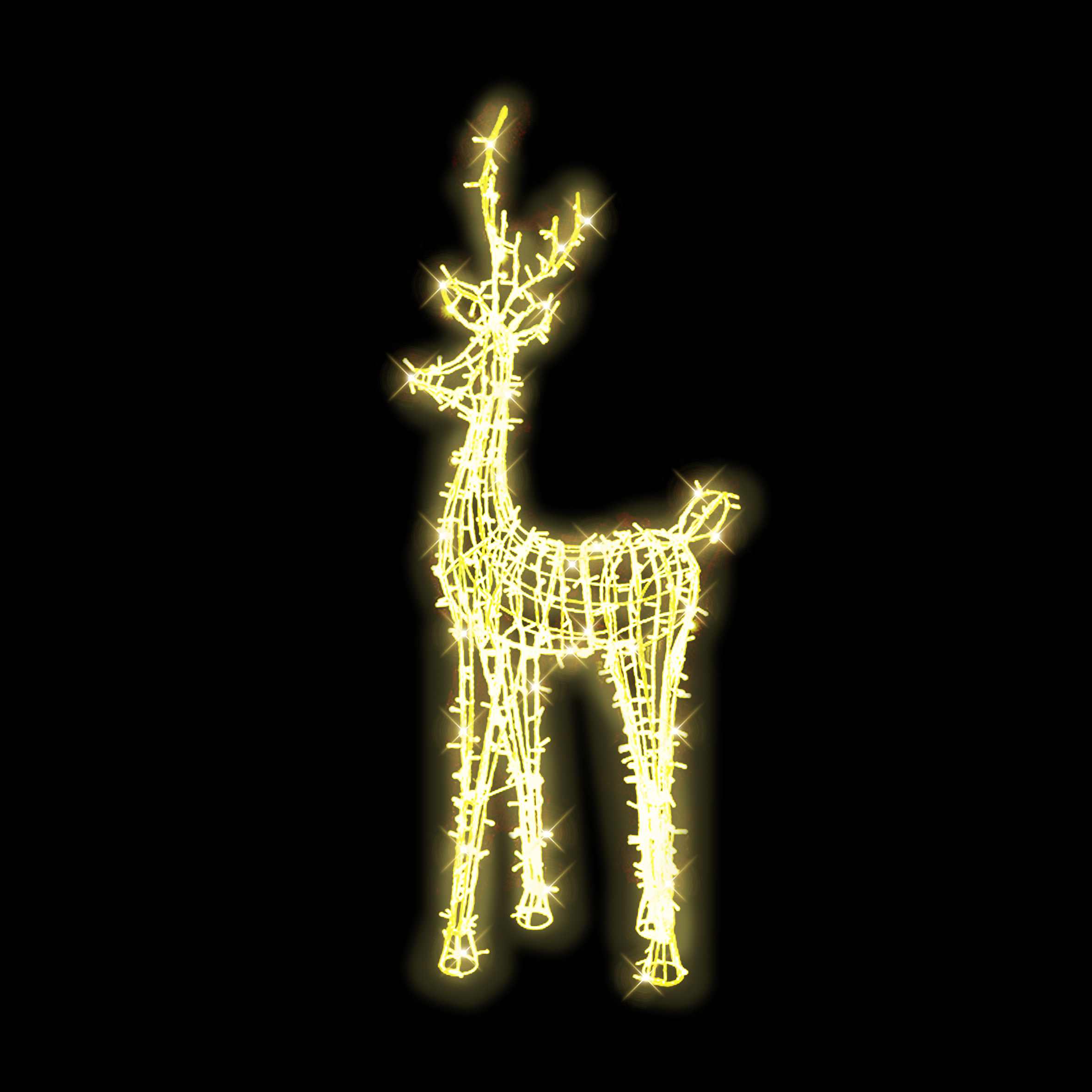 LED Jelen velký 3D 230x102 cm s hlavou do strany N3/17