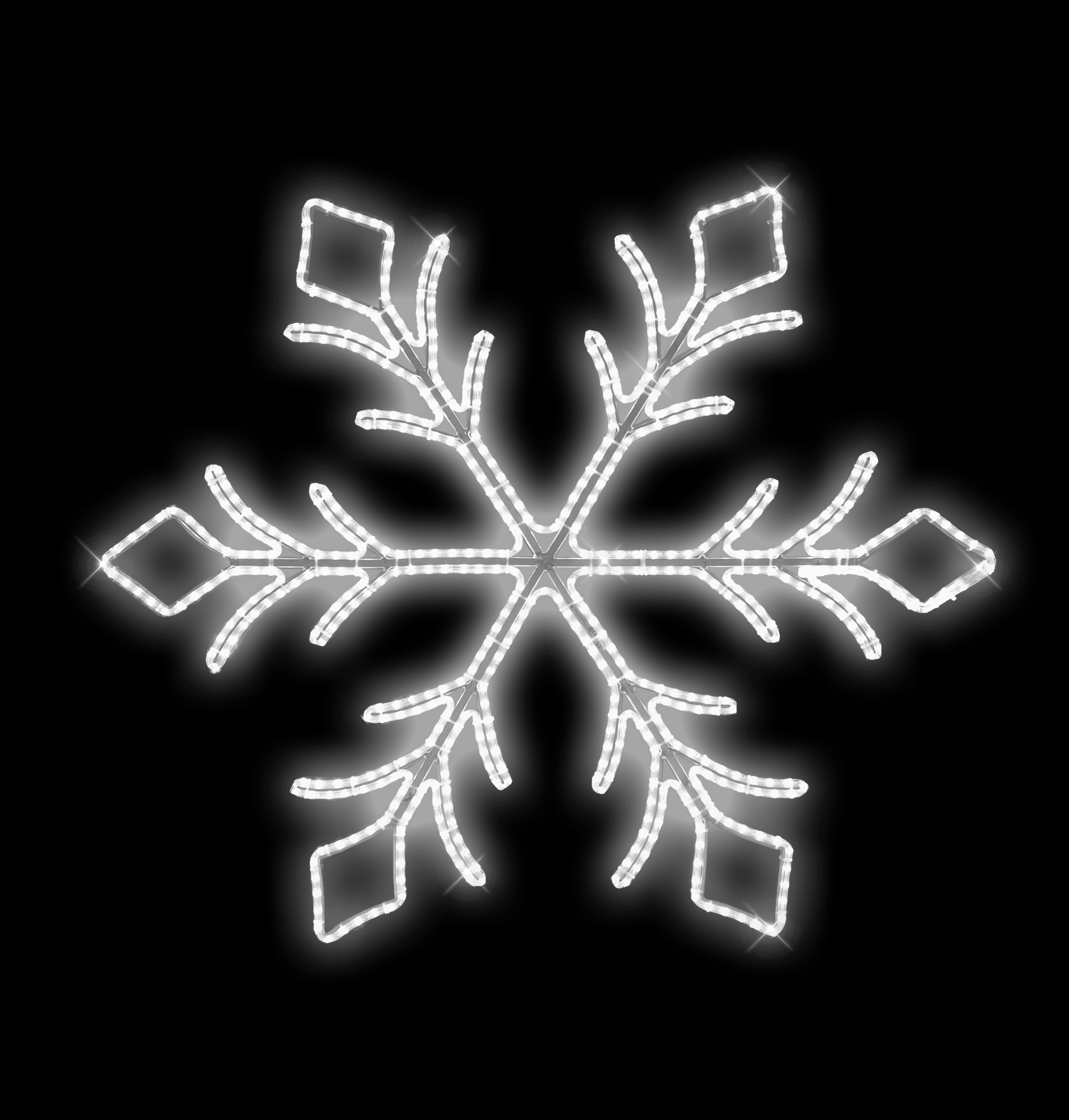 Světelný dekor vločka LED 5051 - 127x145cm