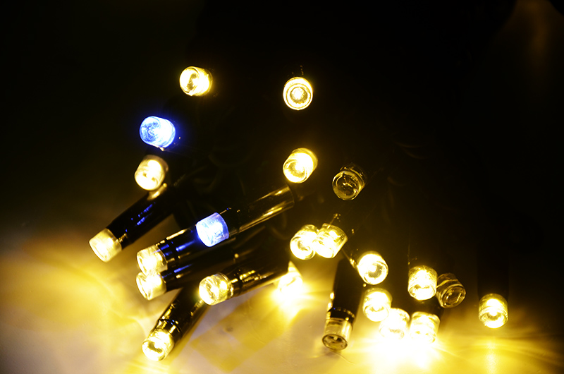 Světelný řetěz LED-PLR-M-F-50-teplá bílá/bílá/čk 10m, 50 Mega LED 8mm