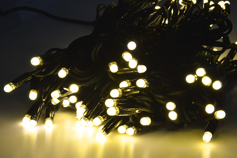 Světelný řetěz LED-PLR(H)-100-20M teplá bílá/čk 20m, 100 LED SUPERSVÍTIVÝ
