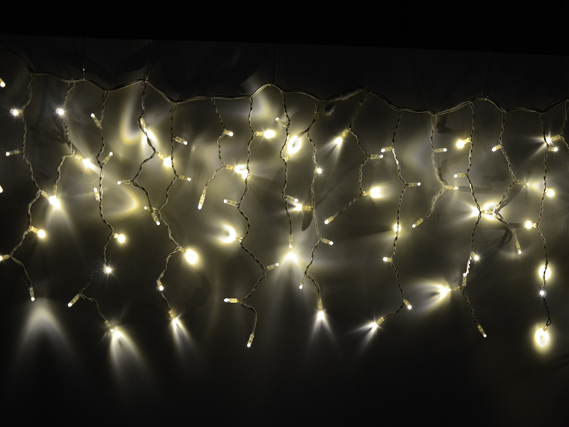 Světelný rampouch LED-RPL-100 teplá bílá/bk 0,7m, 100 LED