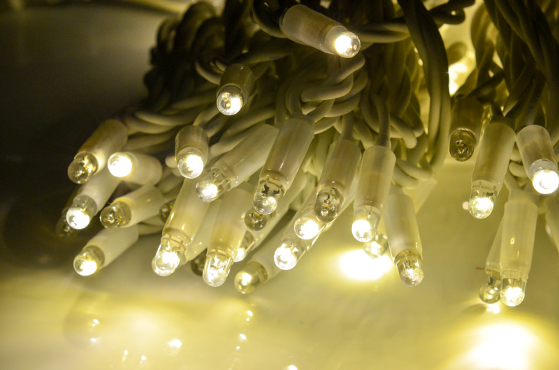 Řetěz LED-PLR-RF-100-10M-Romantic teplá bílá/bk