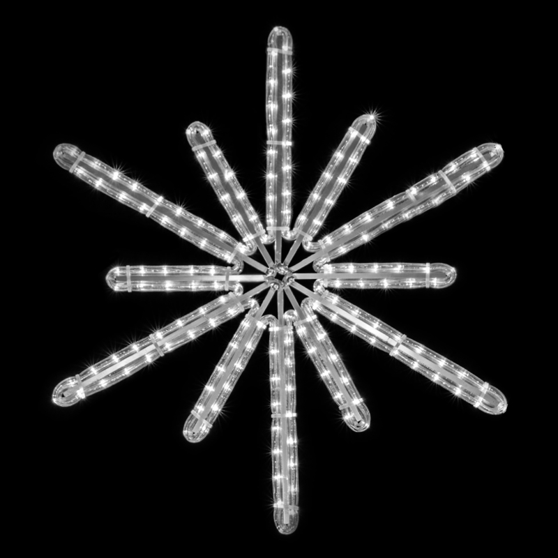 Vločka jednoduchá LED dekorace LED 6873 - 57 x 57 cm