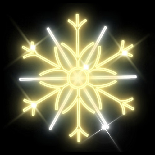 Vločka dekor LED 8682 - 91 x 82 cm