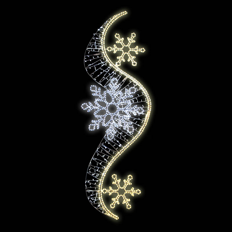Vločky s výpletem LED dekorace 1341 - 300 x 100 cm