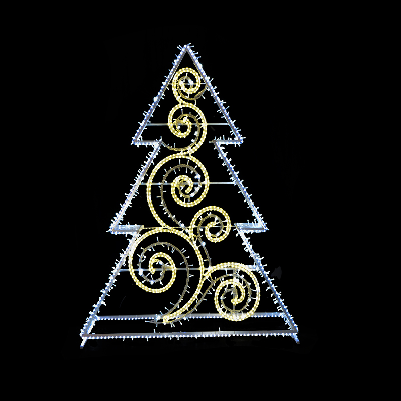 LED 3D stromek ve středu 201 x 159 x 50 cm - N6/19