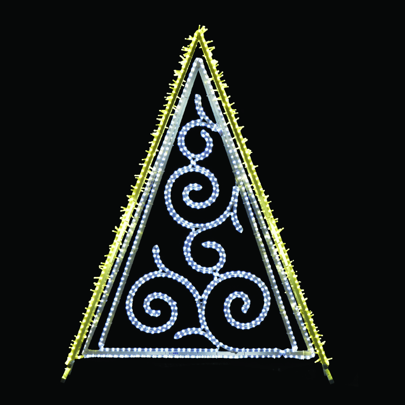 LED 3D stromek trojúhelník malý 168 x 126 x 51 cm - N4/19