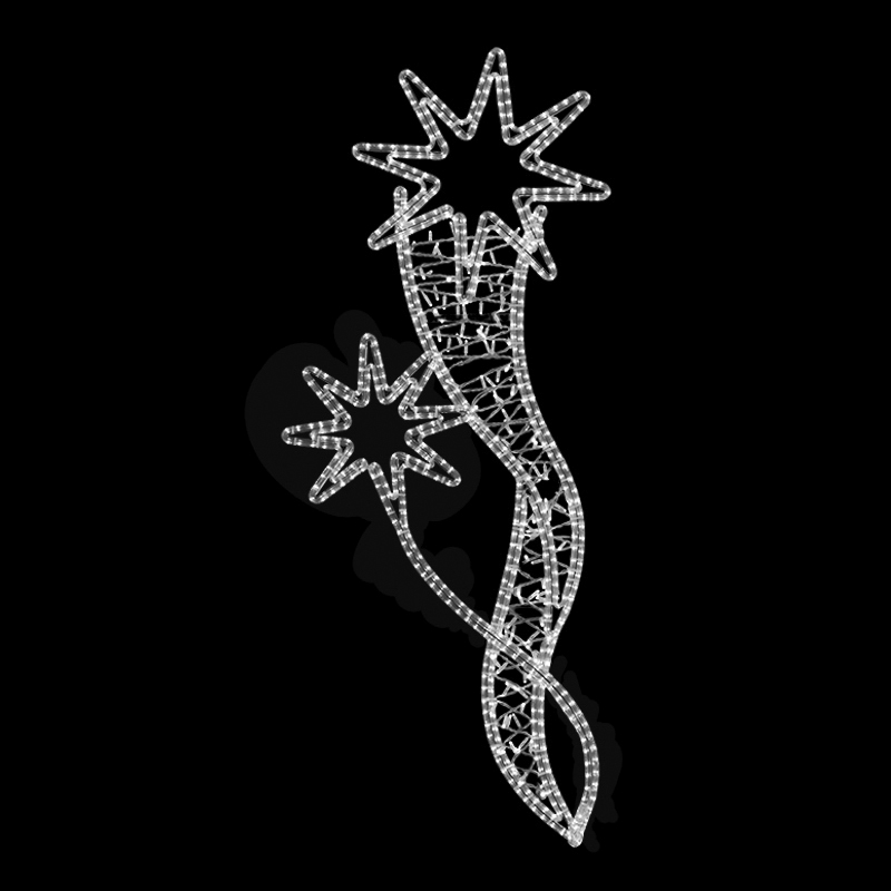 Světelný Dekor hvězdy ve vlnkách LED 1192 - 185 x 77 cm