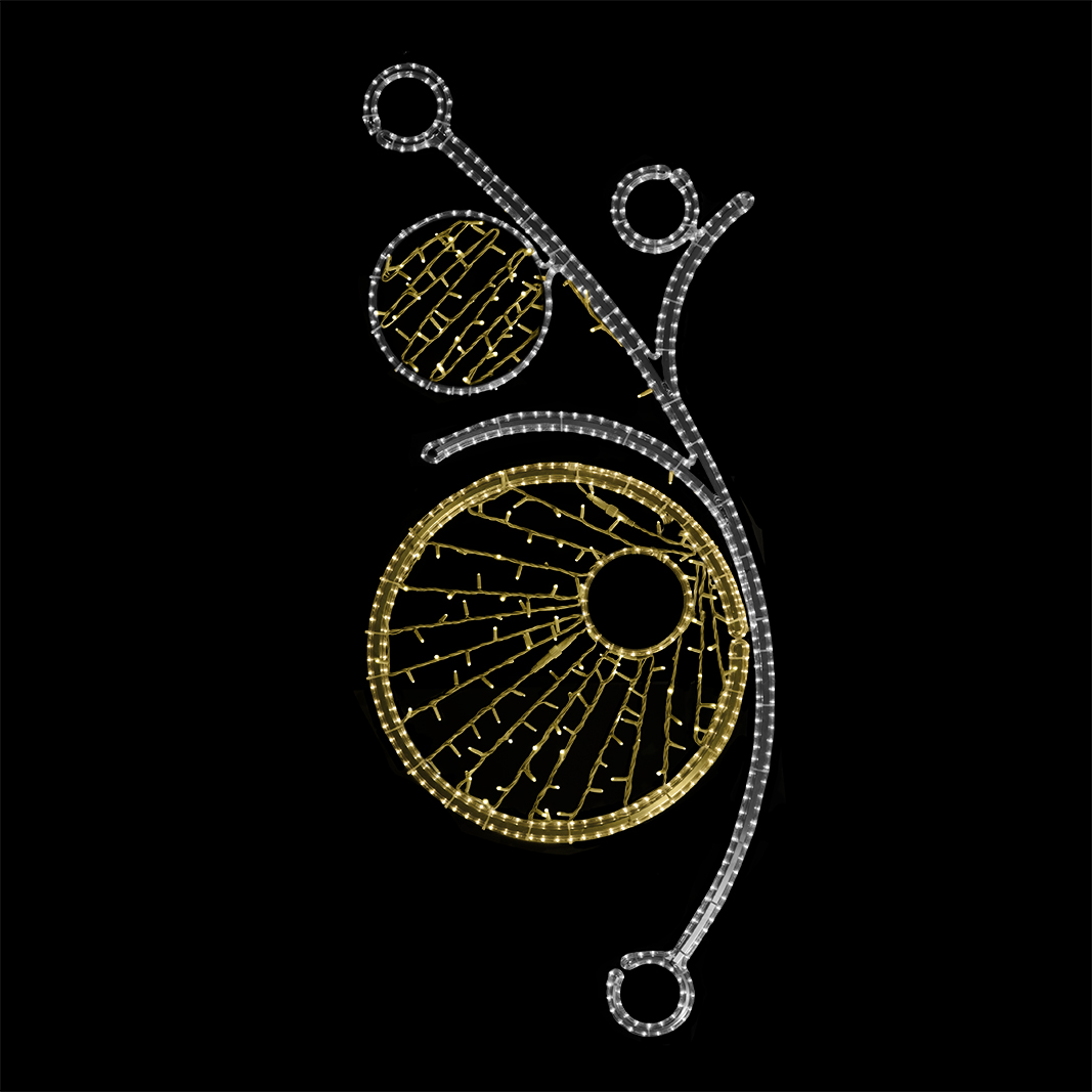 Světelný Dekor s výpletem menší LED 1012 - 215 x 86 cm