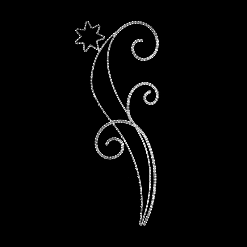 Světelný Kroucený dekor do špičky střední LED 1232 - 216 x 89 cm