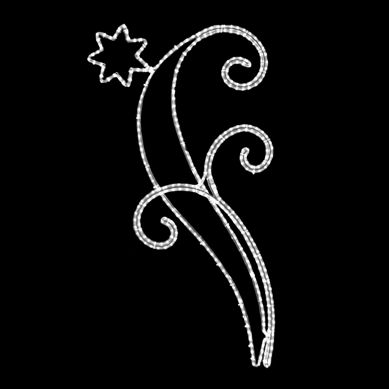 Světelný Kroucený dekor do špičky malý LED 1233 - 152 x 81 cm