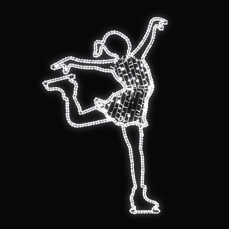 LED dekor bruslařka N12/20 - 213 x 131 cm s výpletem