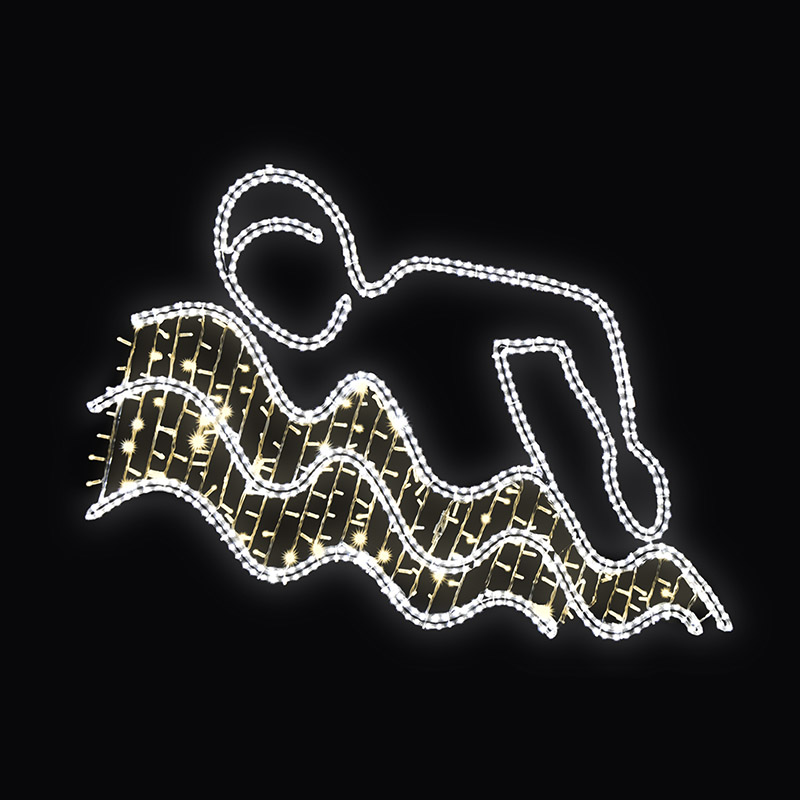 LED dekor plavec N15/20 - 138 x 178 cm