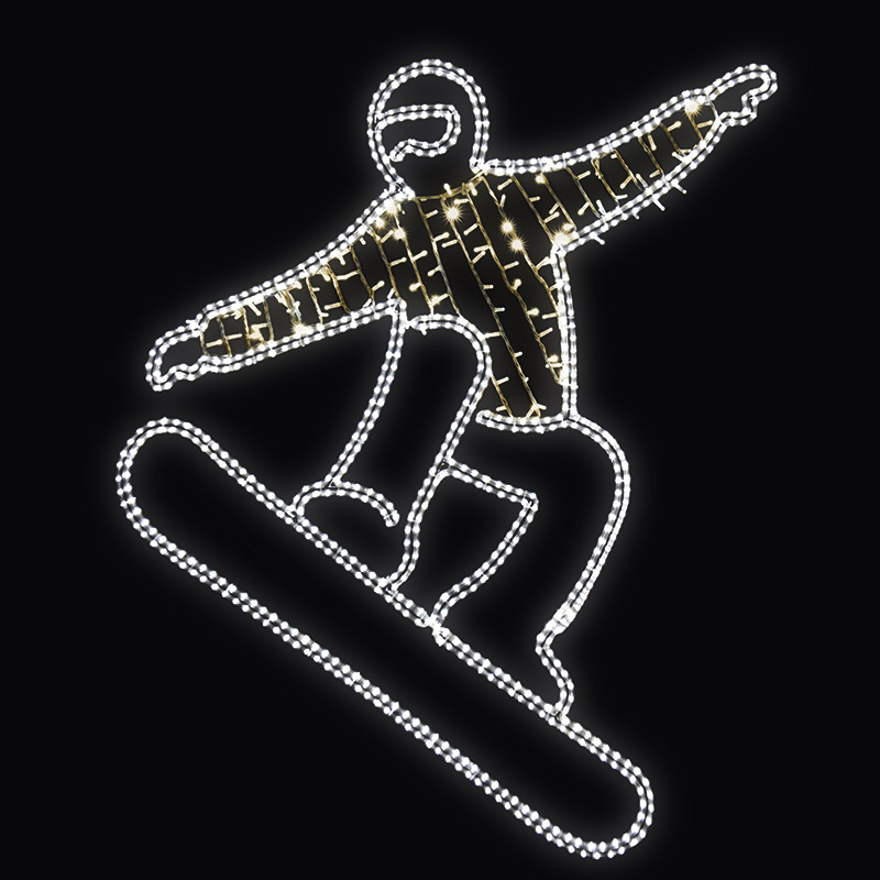 LED dekor snowboardista N20/20 - 180 x 152 cm