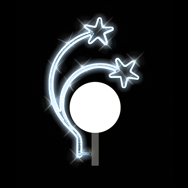 Světelný dekor na lampu hvězdy s pruty LED 8161 - 123 x 78 cm