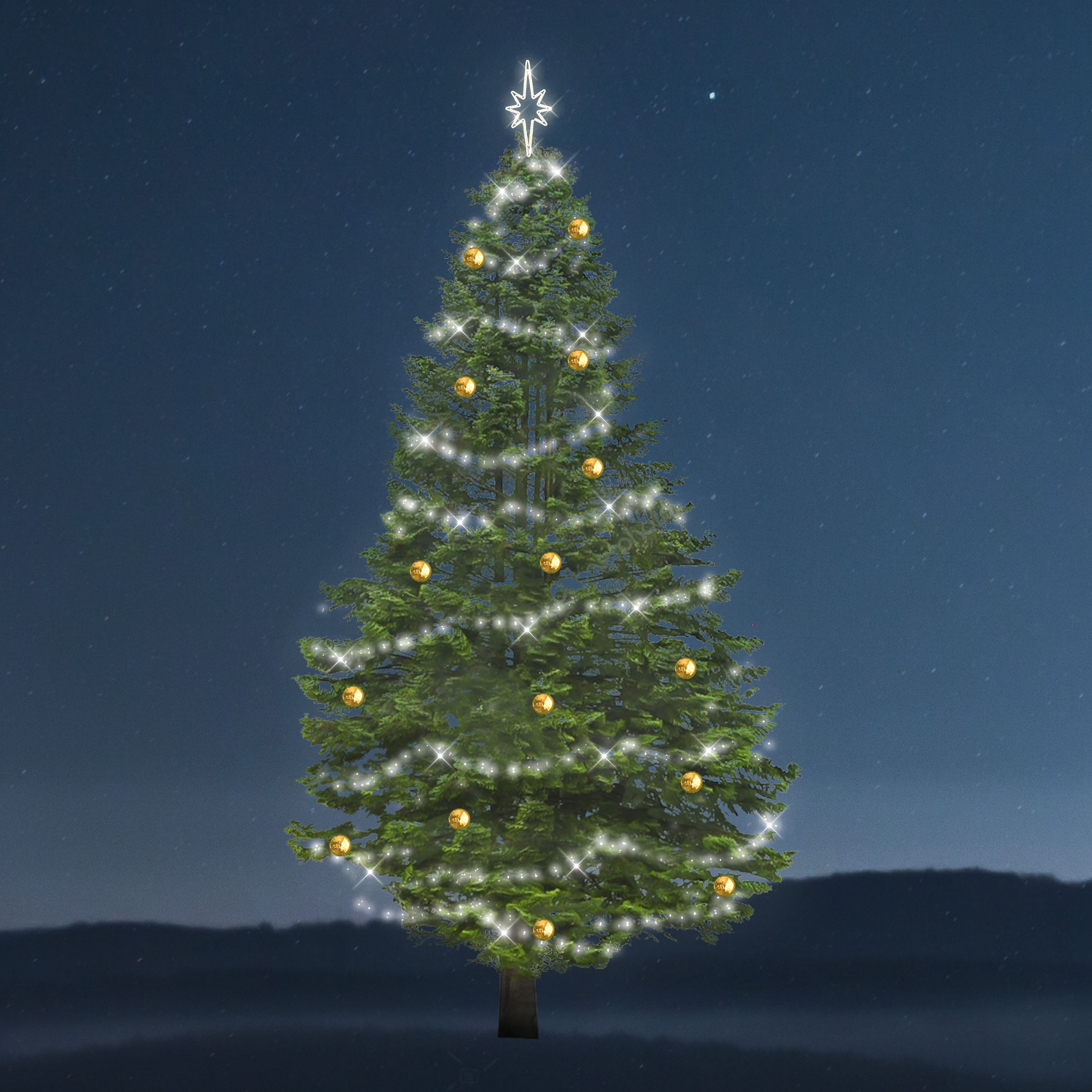 Sada osvětlení na strom Romantic - 1072 LED, 5-9 m