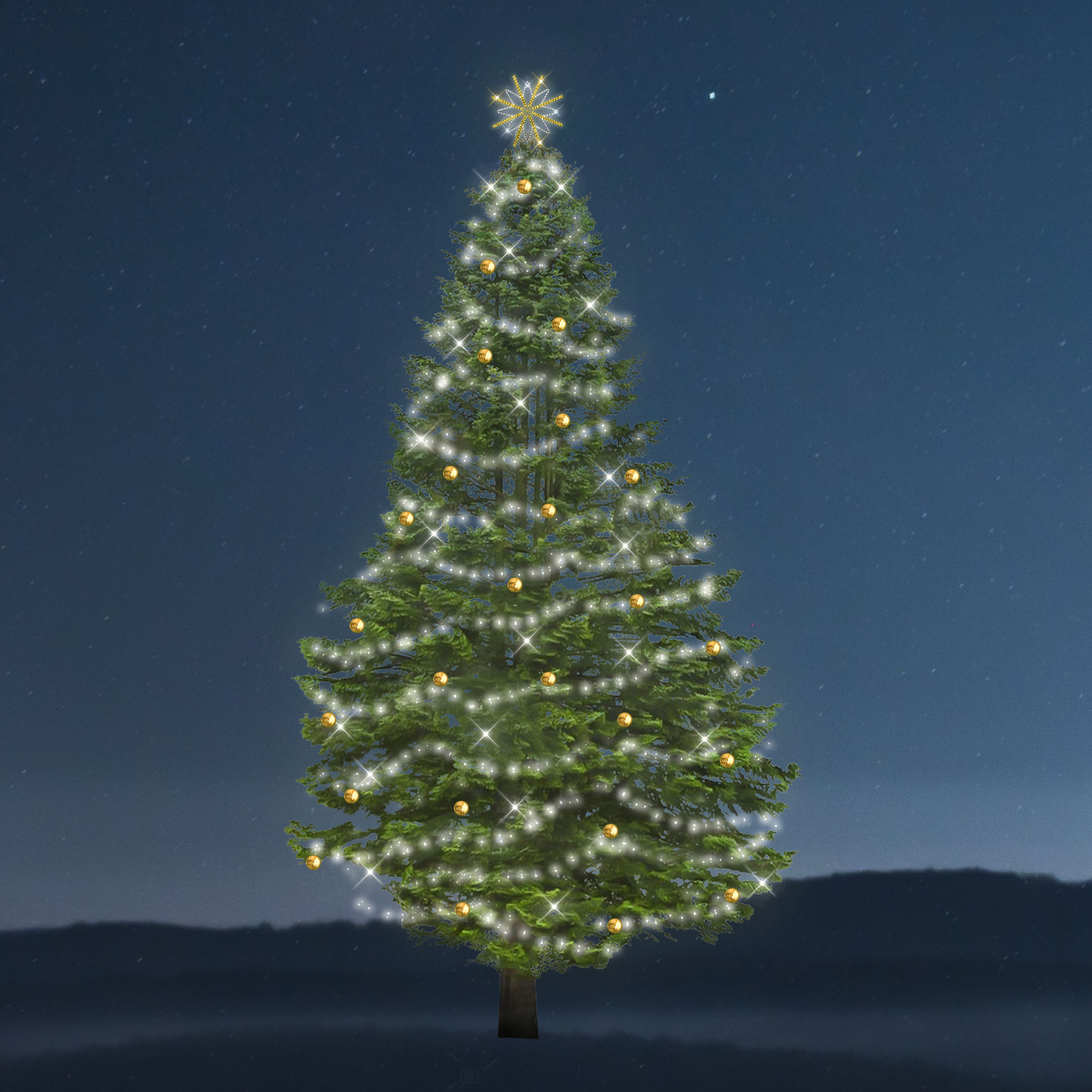 Sada osvětlení na strom Romantic - 2724 LED, 10-12 m