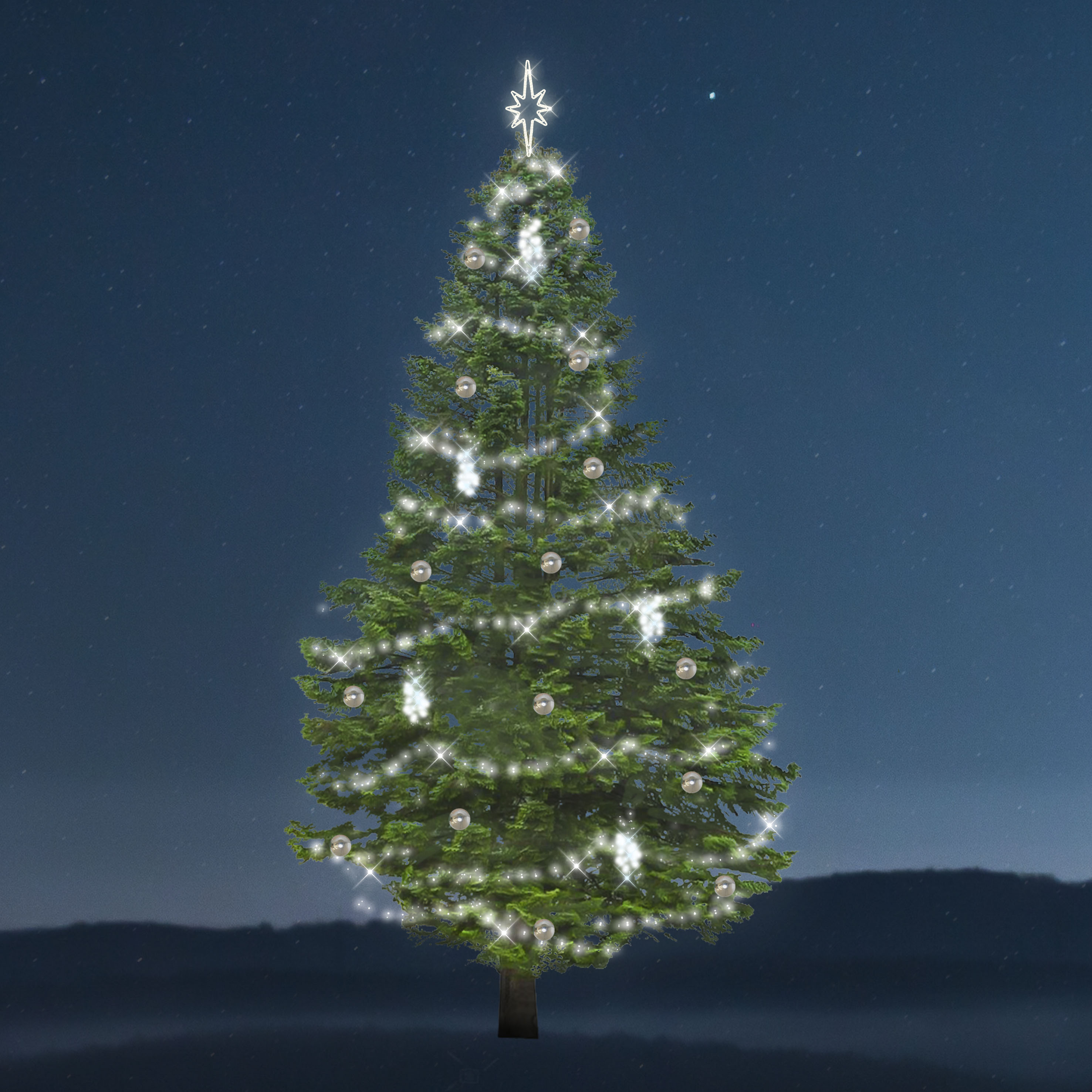 Sada osvětlení na strom Romantic - Snowdrop - 1492 LED, 5-9 m