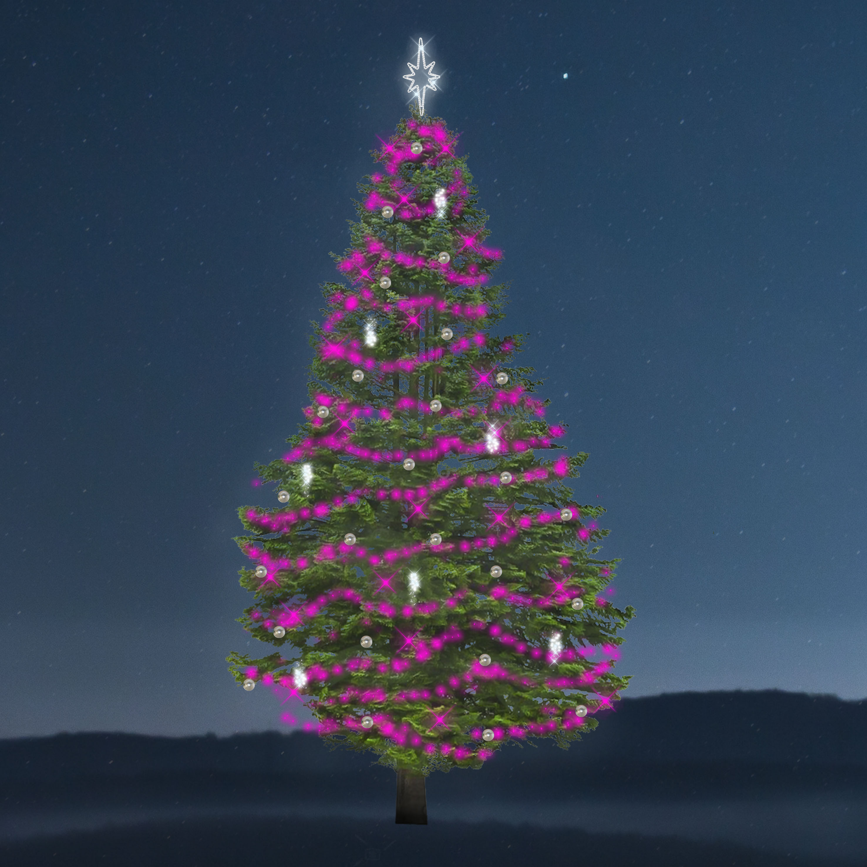 Sada osvětlení na strom Synchrone - Snowdrop - 3246 LED, 10-12 m