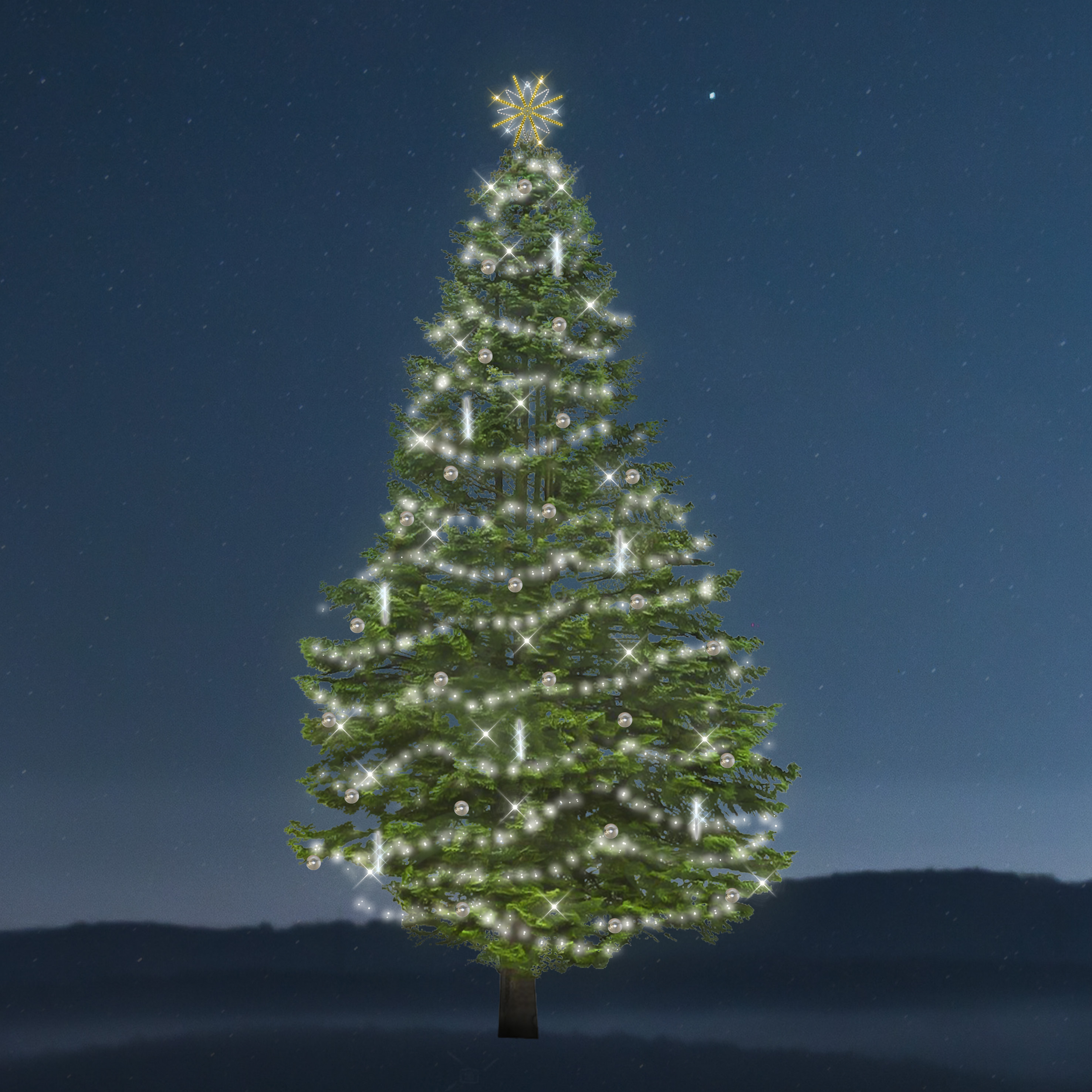 Sada osvětlení na strom Romantic - Snowfall - 3444 LED, 10-12 m