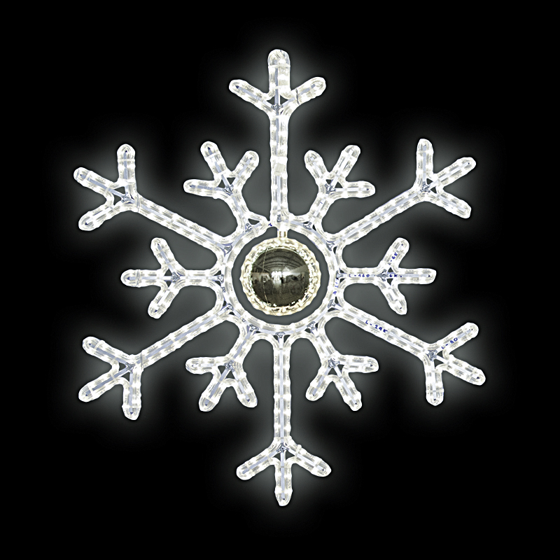 Vločka malá dekorace LED 8672 - 83 x 73 cm