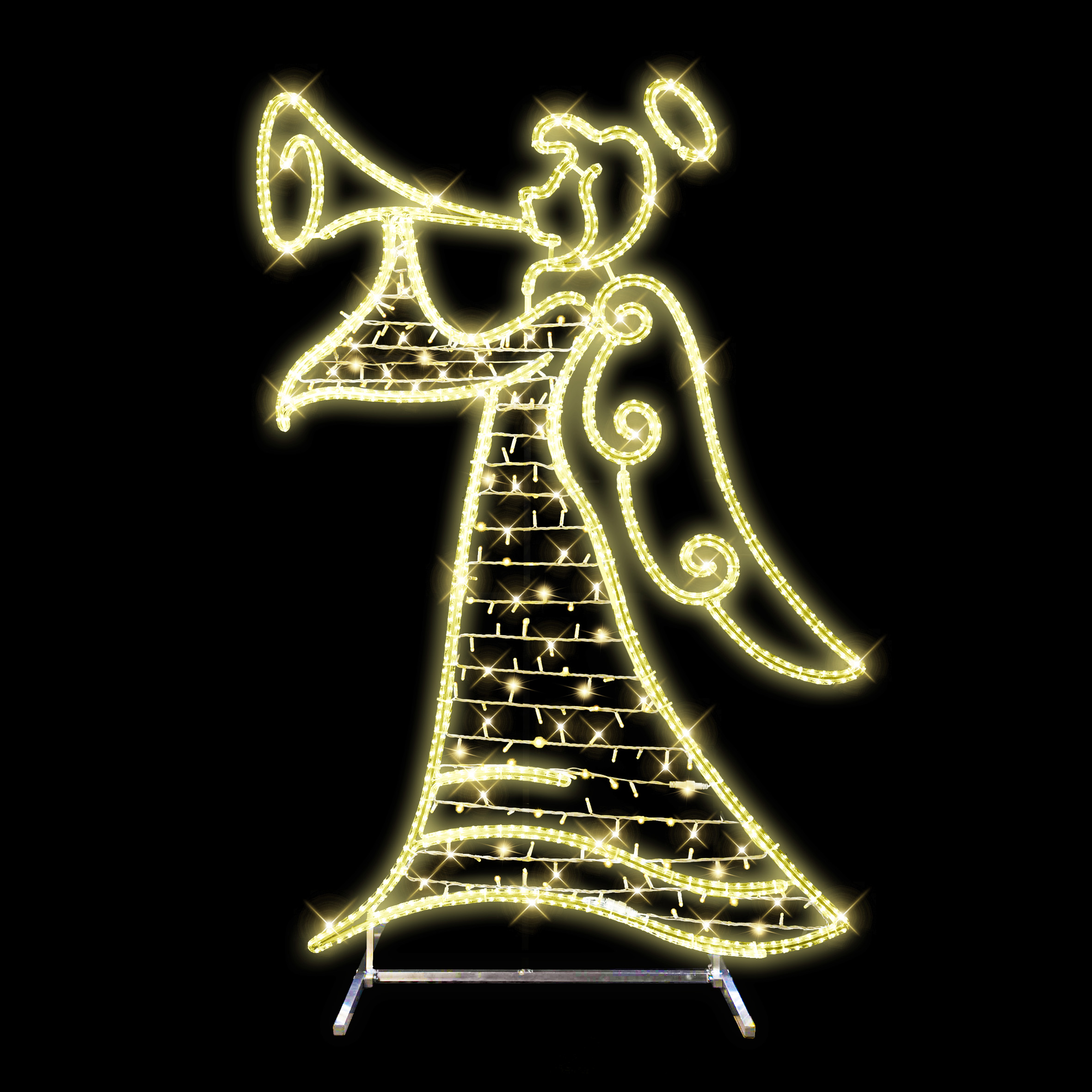 2D LED andělice hrající na trubku - N3/21 - 24 V - 205 x 137 cm - solitér