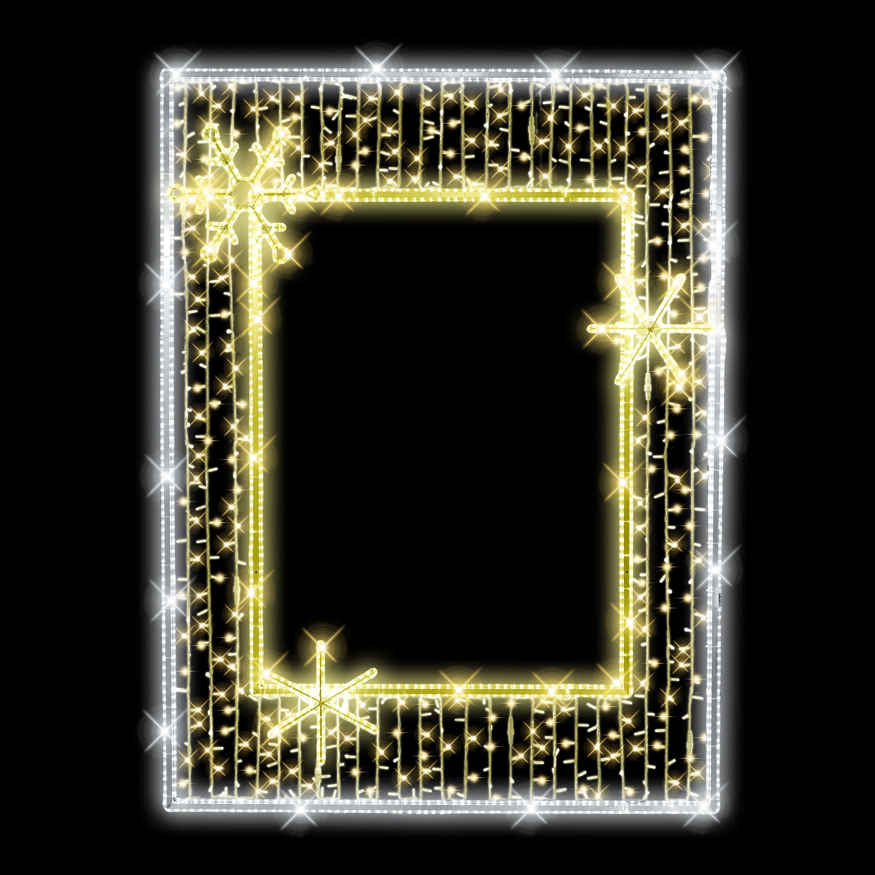 LED fotorám 3 vločky N1/22 - 253 x 190 cm