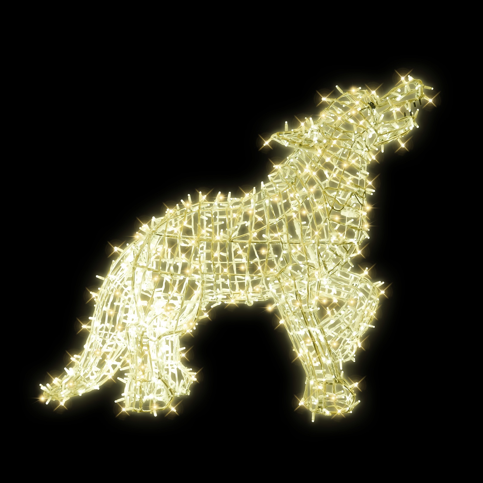 3D LED vlk vyjící - N28/25 - 24 V - 127 x 38 x 140 cm