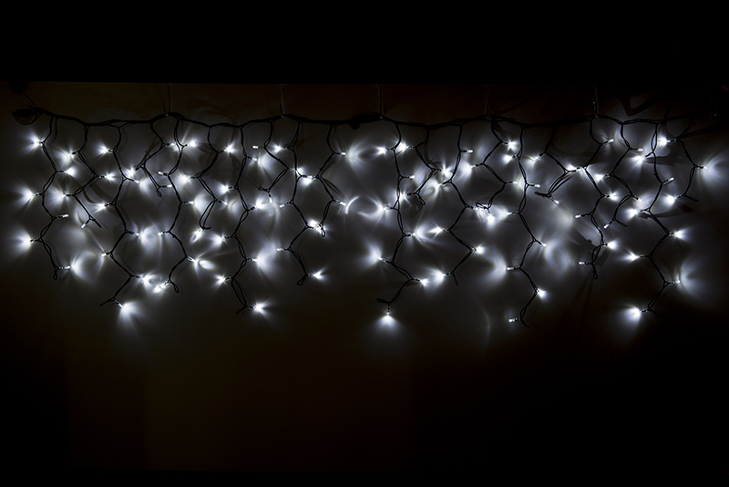 Světelný rampouch LED-RPLR-100 bílá/čk 0,7m, 100 LED