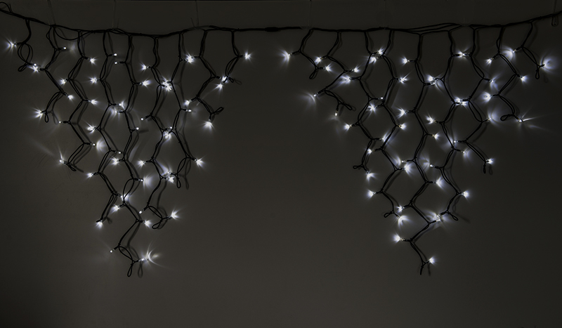 Světelný rampouch LED-RPLR-200 bílá/čk 1m, 200 LED