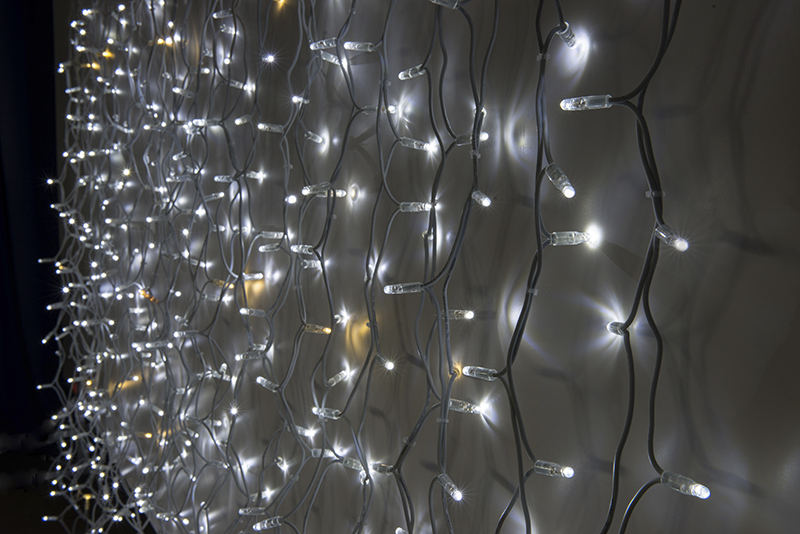 Světelný závěs LED-PLRS-F-5725 bílá+teplá bílá/bk 5m, 1425 LED