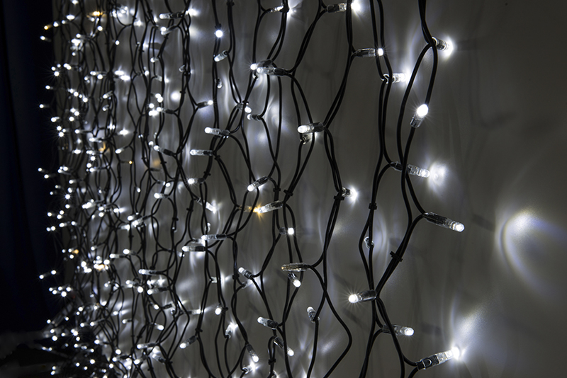Světelný závěs LED-PLRS-F-5725 bílá+teplá bílá/čk 5m, 1425 LED