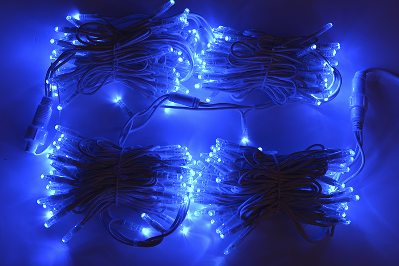 Světelný řetěz LED-PLR-240 modrá/bk 24m, 240 LED