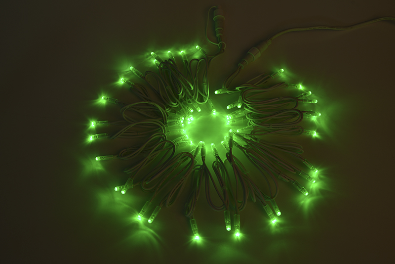 Světelný řetěz LED-PLR-60 zelená/bk 6m, 60 LED