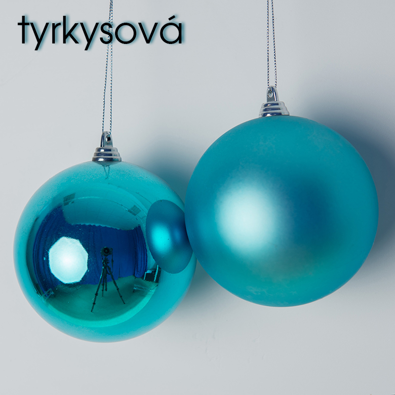 Koule 10 cm - tyrkysová - lesklá