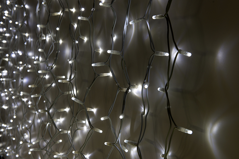 Světelný závěs LED-PLRS-3725-13 bílá/bk 3m, 925 LED, křížový konektor VÝPRODEJ