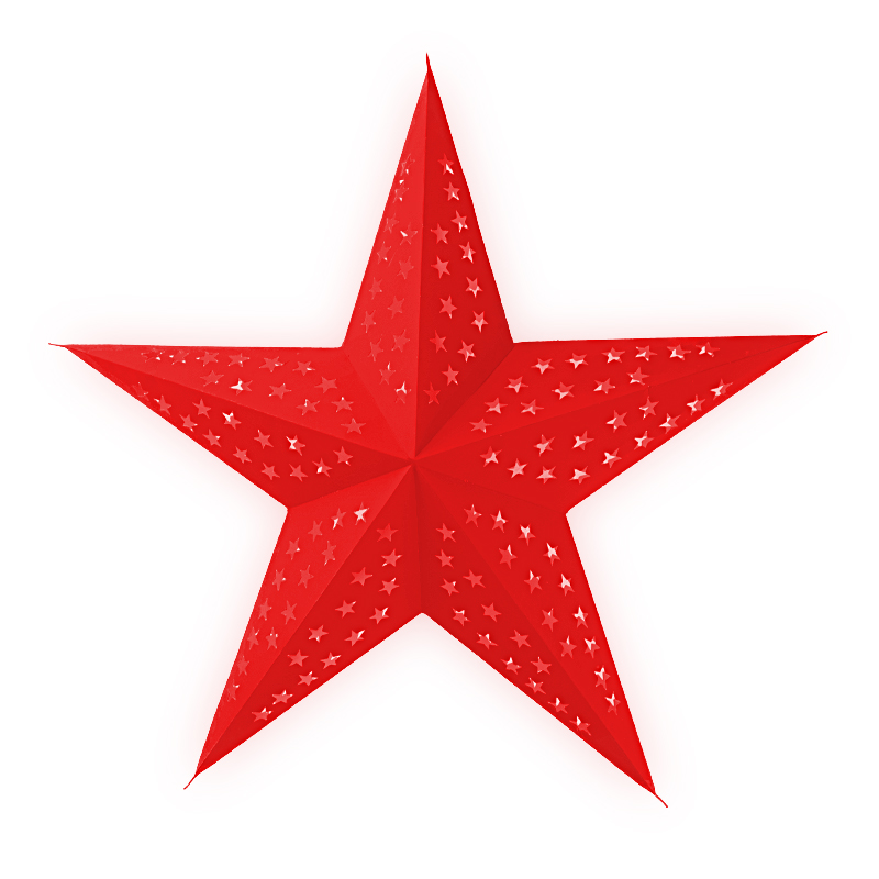 Papírová hvězda pěticípá 35 cm