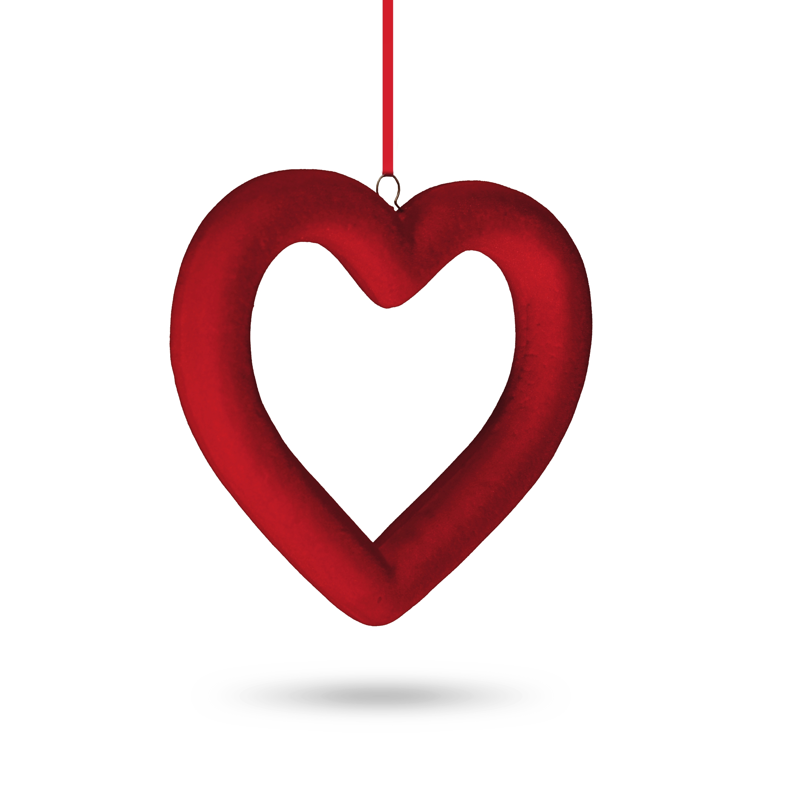 3D valentýnské srdce 19 cm, závěsná dekorace