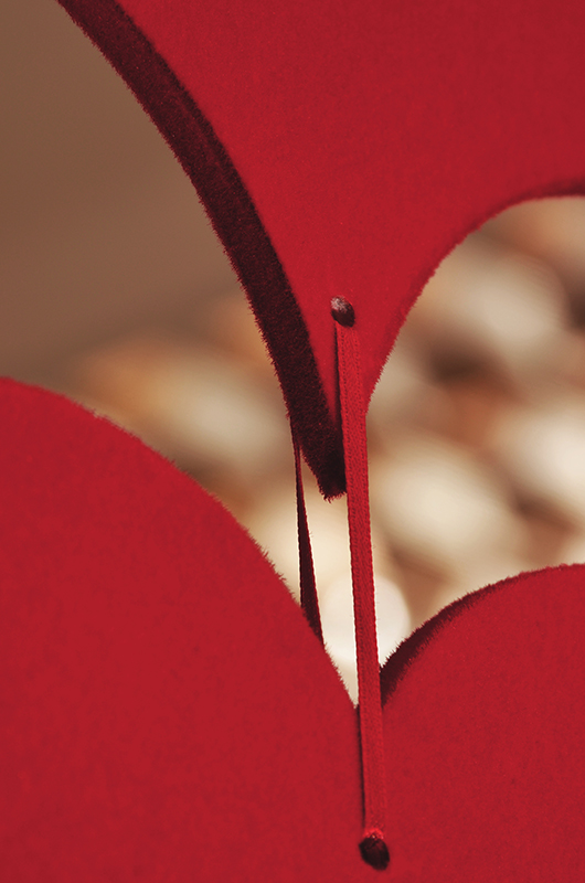 2D srdce girlanda závěsná dekorace