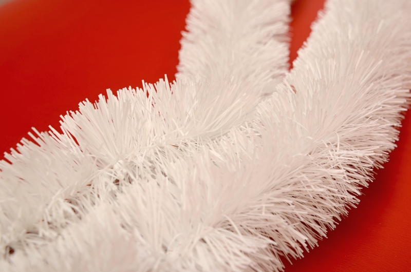 Bílé svatební jehličí průměr 6 cm