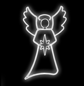 Anděl s hvězdou LED dekor 5191 - 240 x 143 cm